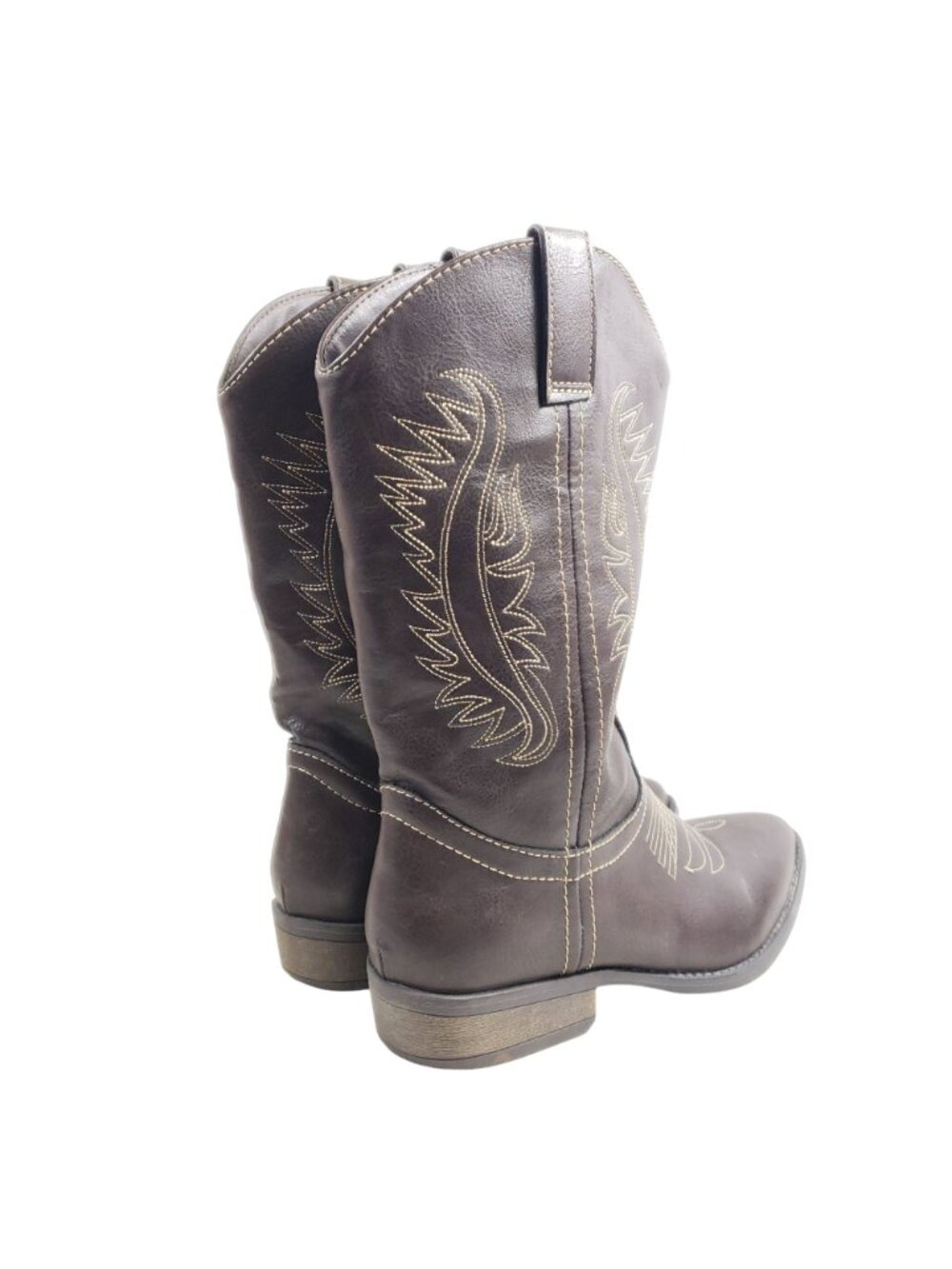 Rampage Womens Size 9 Wamblee Brown Western Cowboy Boots Faux Leather - Picture 3 of 9